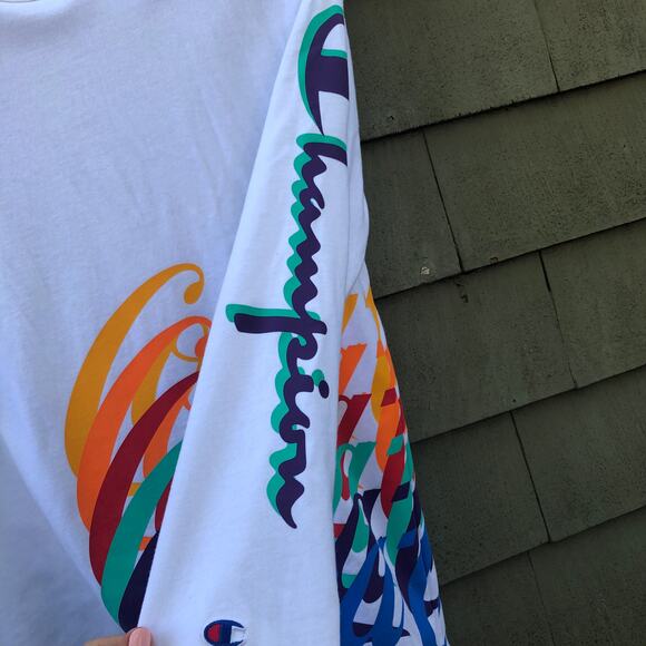 Champion X Coca Cola Logo Long Sleeved Shirt White Limited Edition Collab Small - Picture 7 of 9